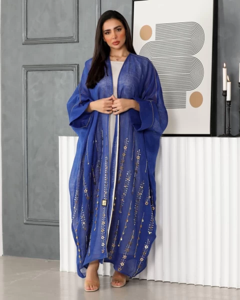 Bisht Linen Blue IB137 Blue